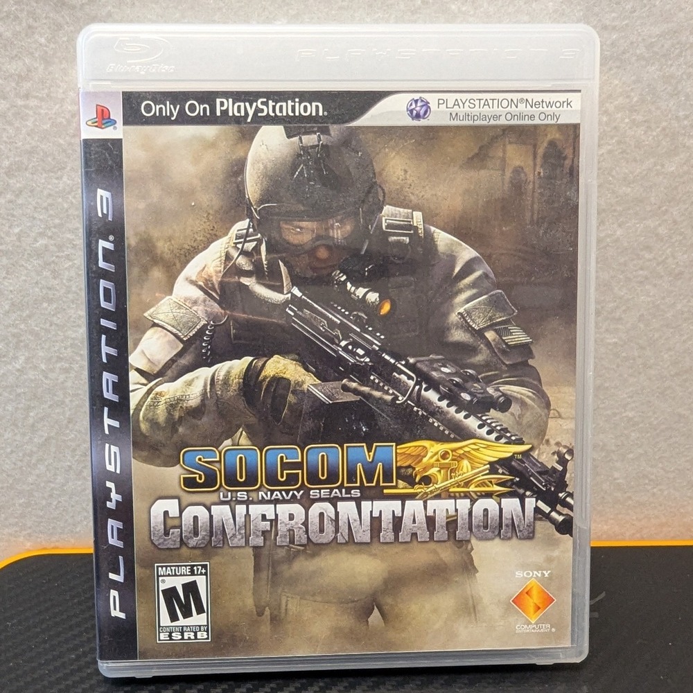 Sony SOCOM US Navy SEALs Confrontation PS3 Game Tactical Shooter CIB